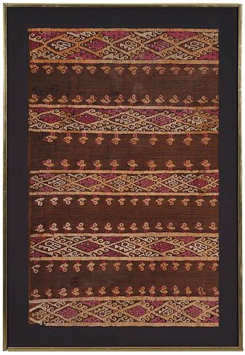PRE COLUMBIAN STYLE WOVEN TEXTILEpossibly 372b13