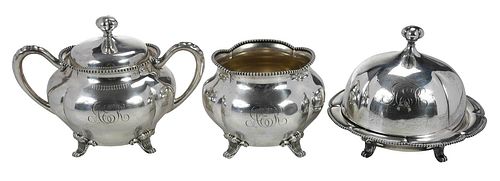 THREE AMERICAN STERLING TABLE OBJECTSAmerican,