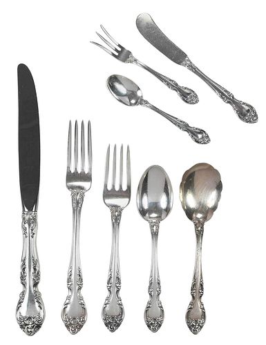 GORHAM MELROSE STERLING FLATWARE SERVICE,