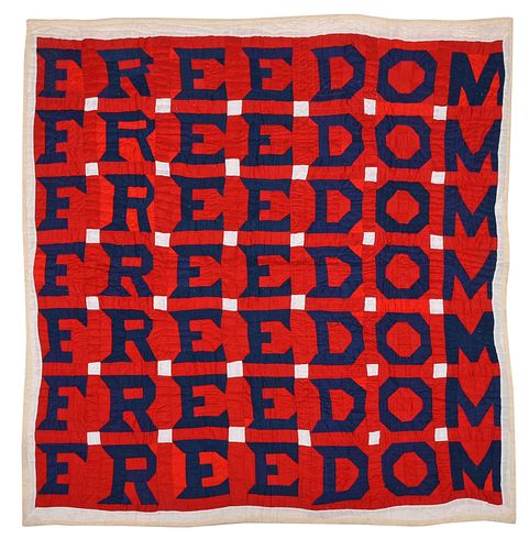RARE AND IMPORTANT FREEDOM QUILT1980-1982,