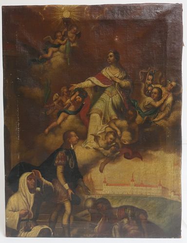 SPANISH COLONIAL, 19TH C., "ASCENSION",
