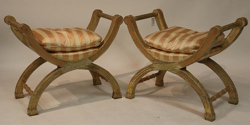 PAIR OF NEO-CLASSIC STYLE CURULE