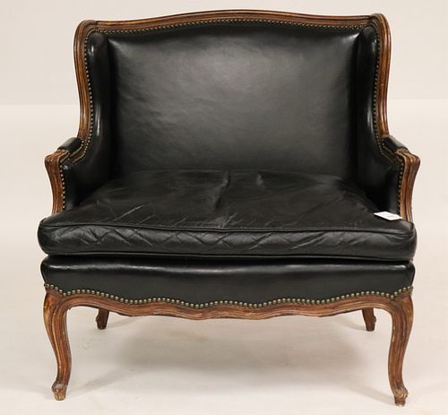 AUFFRAY OF NEW YORK CARVED WOOD UPHOLSTERED 372bea