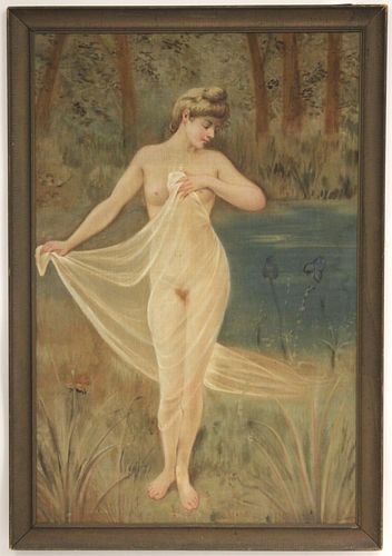 FEMALE NUDE IN A LANDSCAPE W C  372c23