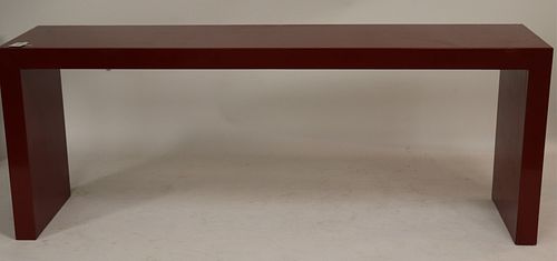 SCARLET LACQUER PARSON S TABLE  372c86