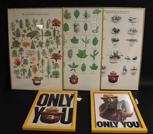 5 VINTAGE SMOKEY THE BEAR POSTERS5 372ca8