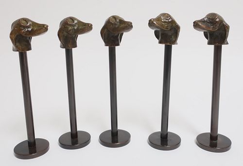 SET OF 5 MODERN BRONZE BUSTS OF 372cb0