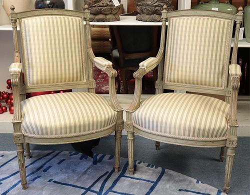 PAIR OF LOUIS XVI STYLE PAINTED 372cfa