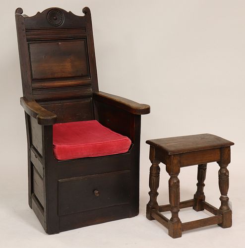 ENGLISH BAROQUE WAINSCOTT CHAIR