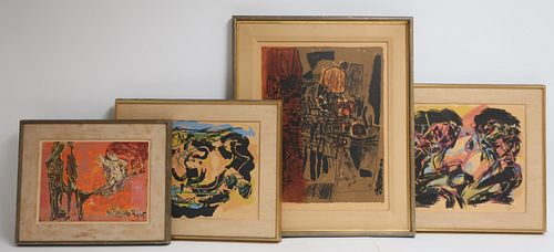 FOUR ABSTRACT PRINTS: APPEL, HAWORTH,