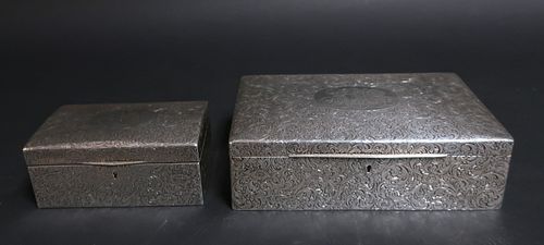 2 STERLING SILVER JEWELRY BOXES2 372d53