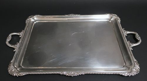 ENGLISH SILVER 2-HANDLE TRAY, BIRMINGHAMEnglish