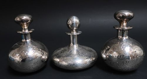 3 GLASS & SILVER PERFUMES3 Glass