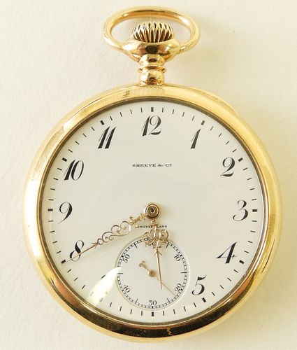 PATEK PHILIPPE FOR SHREVE 18K POCKET 372da1