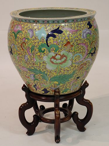 CHINESE PORCELAIN FISH BOWL PLANTER 372e3f