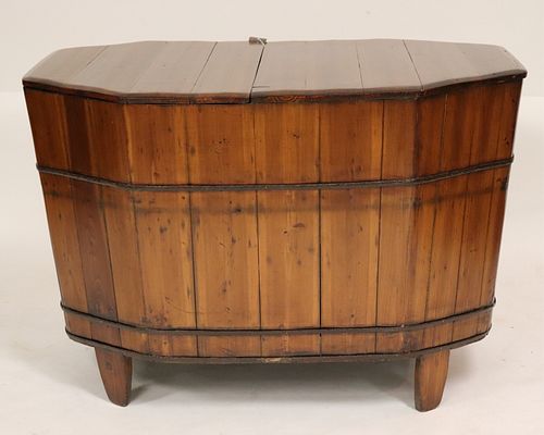 ASIAN WOODEN OCTAGONAL BATHING