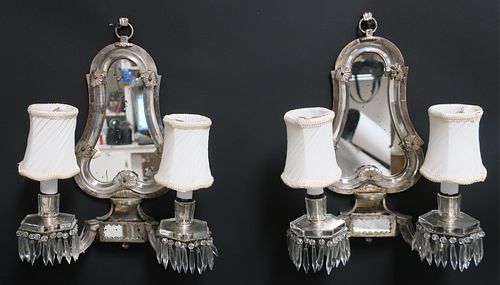 PR BAGUES SILVERED CUT GLASS MOUNTED