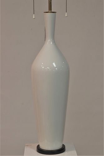 LARGE KPM WHITE PORCELAIN LAMP,