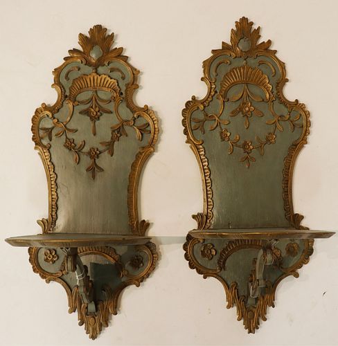 PAIR LOUIS XV STYLE WALL BRACKETSGold 372eea