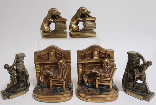 3 PAIR DOG, FIGURAL, INTERIOR VIGNETTE