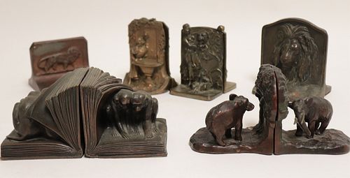 ANIMAL THEMED BOOKENDSLions, elephants