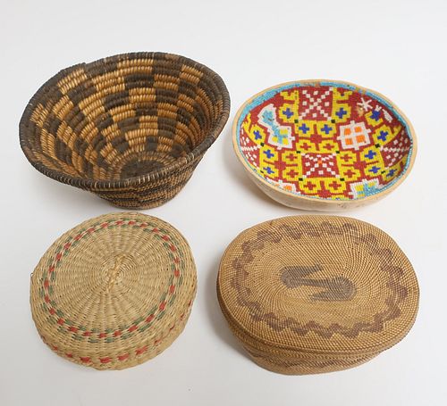 4 BASKETS NATIVE AMERICAN MEXICAL 372f4c