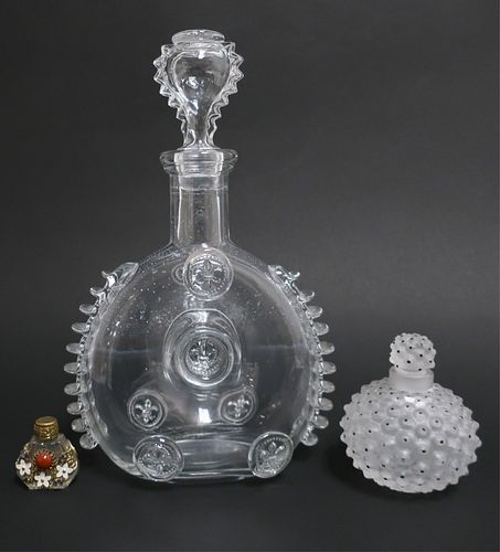 3 GLASS BOTTLES, BACCARAT, LALIQUE3