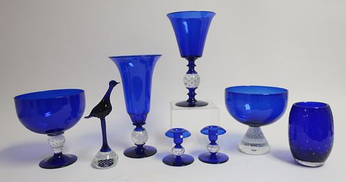 PAIRPOINT COBALT BLUE GLASS COLLECTIONTwo 372f7c