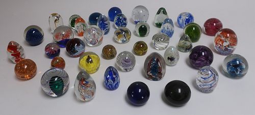 VARIETY OF GLASS PAPERWEIGHTSApprox.