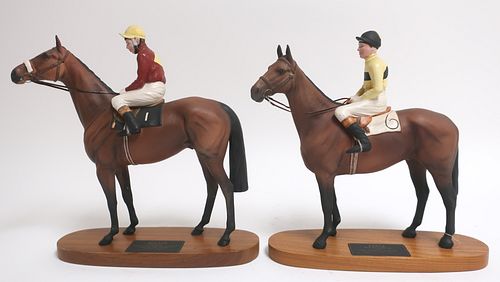 PAIR BESWICK BISQUE RACE HORSE 372fe0