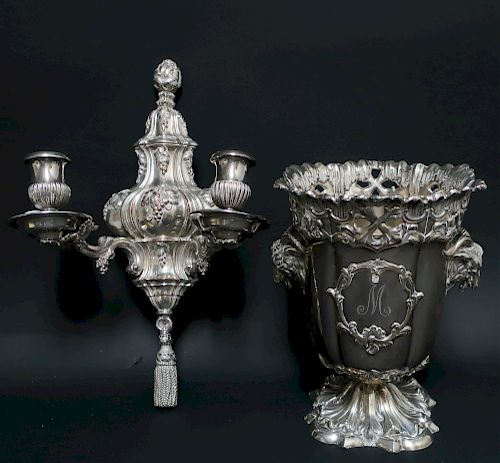 GOOD SILVERPLATE WINE COOLER AND 37300f