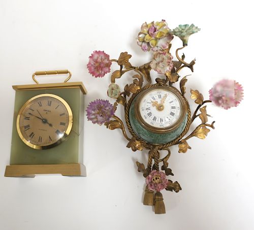 LOUIS XV STYLE WALL CLOCK & ONYX