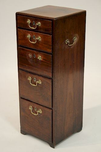 GEORGIAN MAHOGANY TRAVEL CHEST