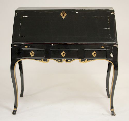 LOUIS XV BLACK LACQUERED SLANT