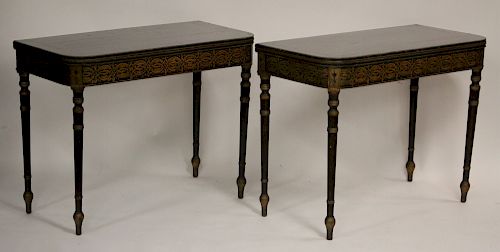 PAIR OF GEORGIAN GAME TABLES C 37306d