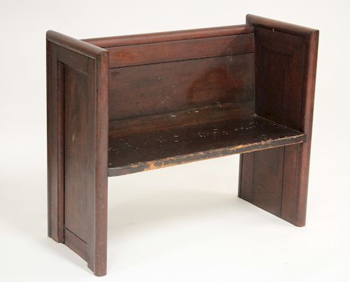 SMALL ANTIQUE CHURCH PEW40L x 34H x