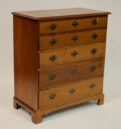 AMERICAN CHEST OF DRAWERS, 19TH