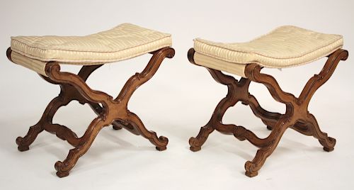 PAIR FRENCH ROCOCO STYLE FRUITWOOD 3730b3