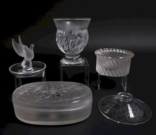 5 CUT GLASS TABLE ARTICLES3 Lalique