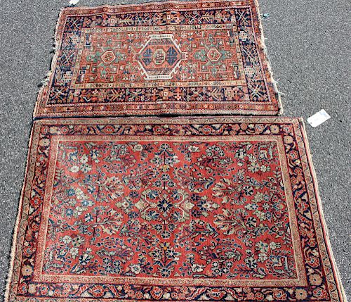 2 HAND KNOTTED WOOL RUGS ONE CAUCASIAN2 3730fa