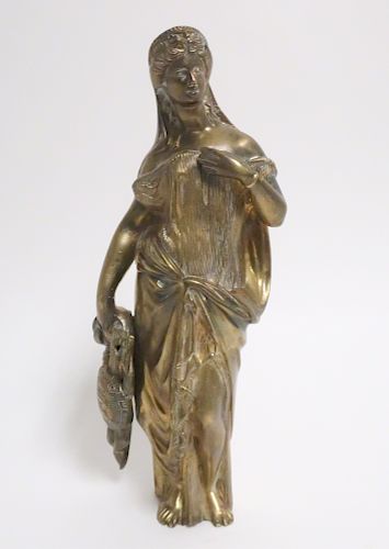 GILT BRONZE FIGURE OF A WOMAN  373124