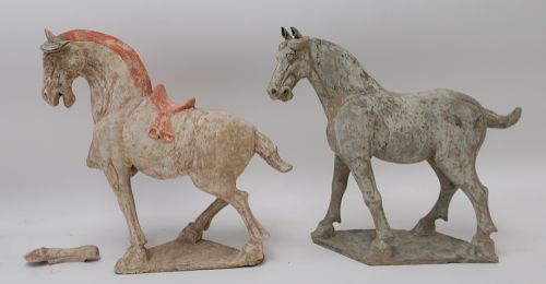 TWO LARGE TANG STYLE HORSESThe 3731dc