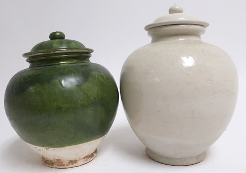 TWO TANG STYLE JARSNicely potted 3731fa