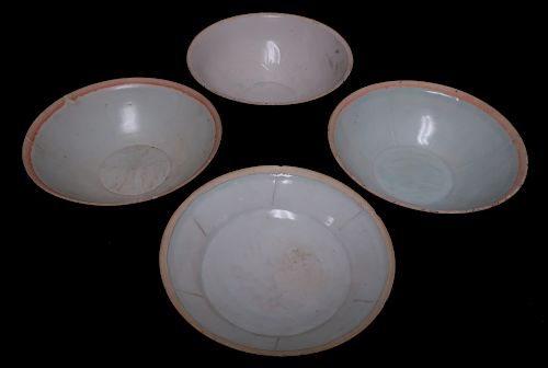 FOUR QINGBAI BOWLSVery thinly potted