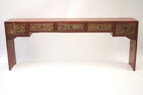 CHINESE PARCEL GILT LACQUER CONSOLE31 75 373292