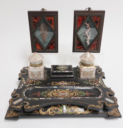 JENNES & BETTRIDGE INKWELL & FRAMED