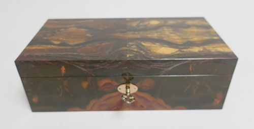 ELEGANT TIGER EYE HUMIDORWith key  3732a2