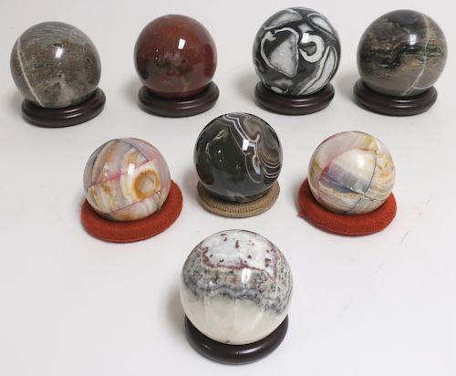 COLLECTION OF 8 VARIOUS MARBLE 3732ad