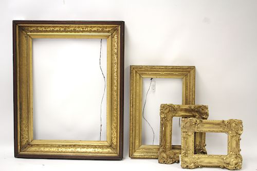 4 VICTORIAN GILTWOOD GESSO FRAMESOne 3732f9