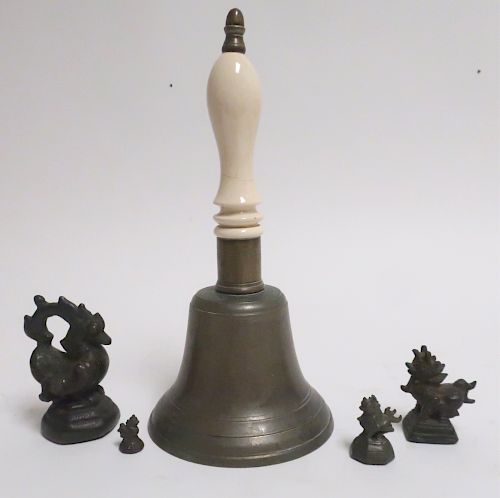 4 ASIAN BRONZE SCALE WEIGHTS &